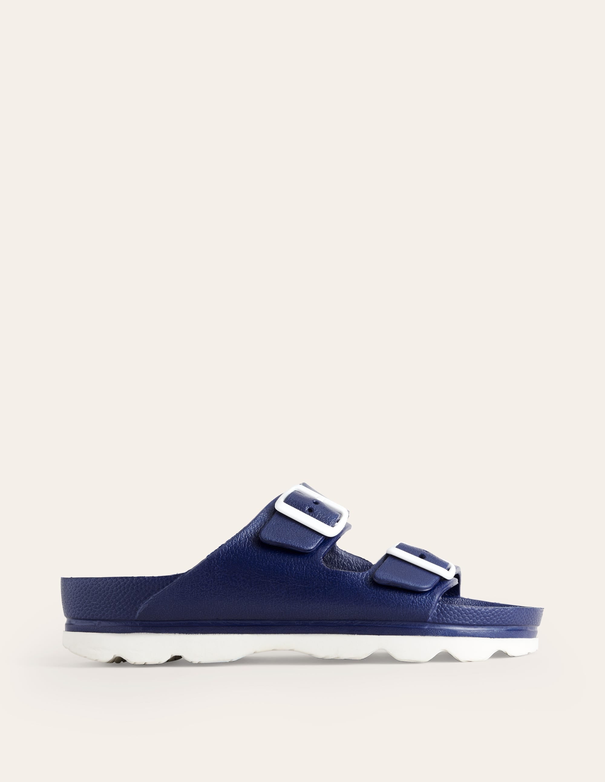 Lyla Double Buckle Sliders-Bright Blue - Image 2