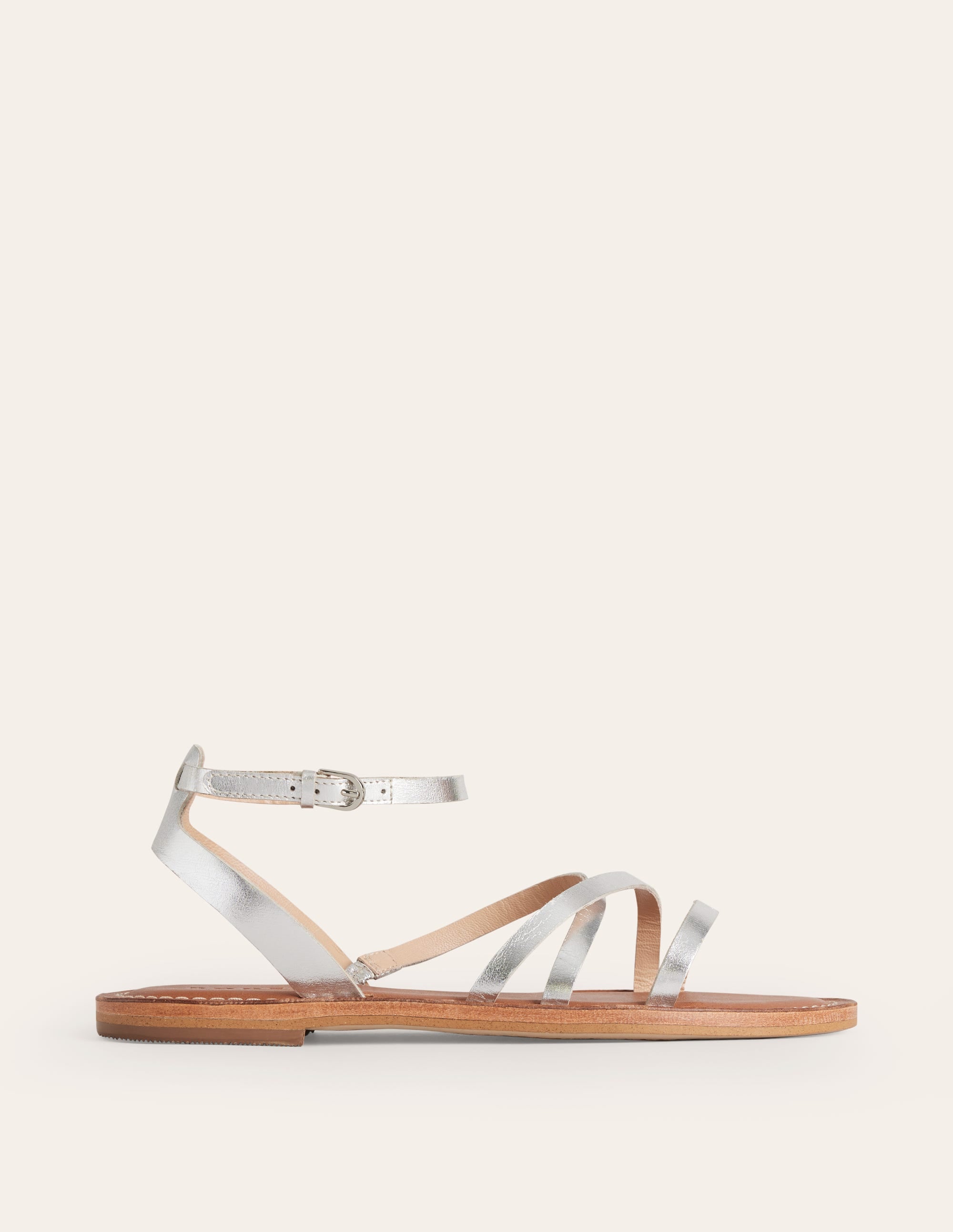 Everyday Flat Sandals-Silver Metallic - Image 2