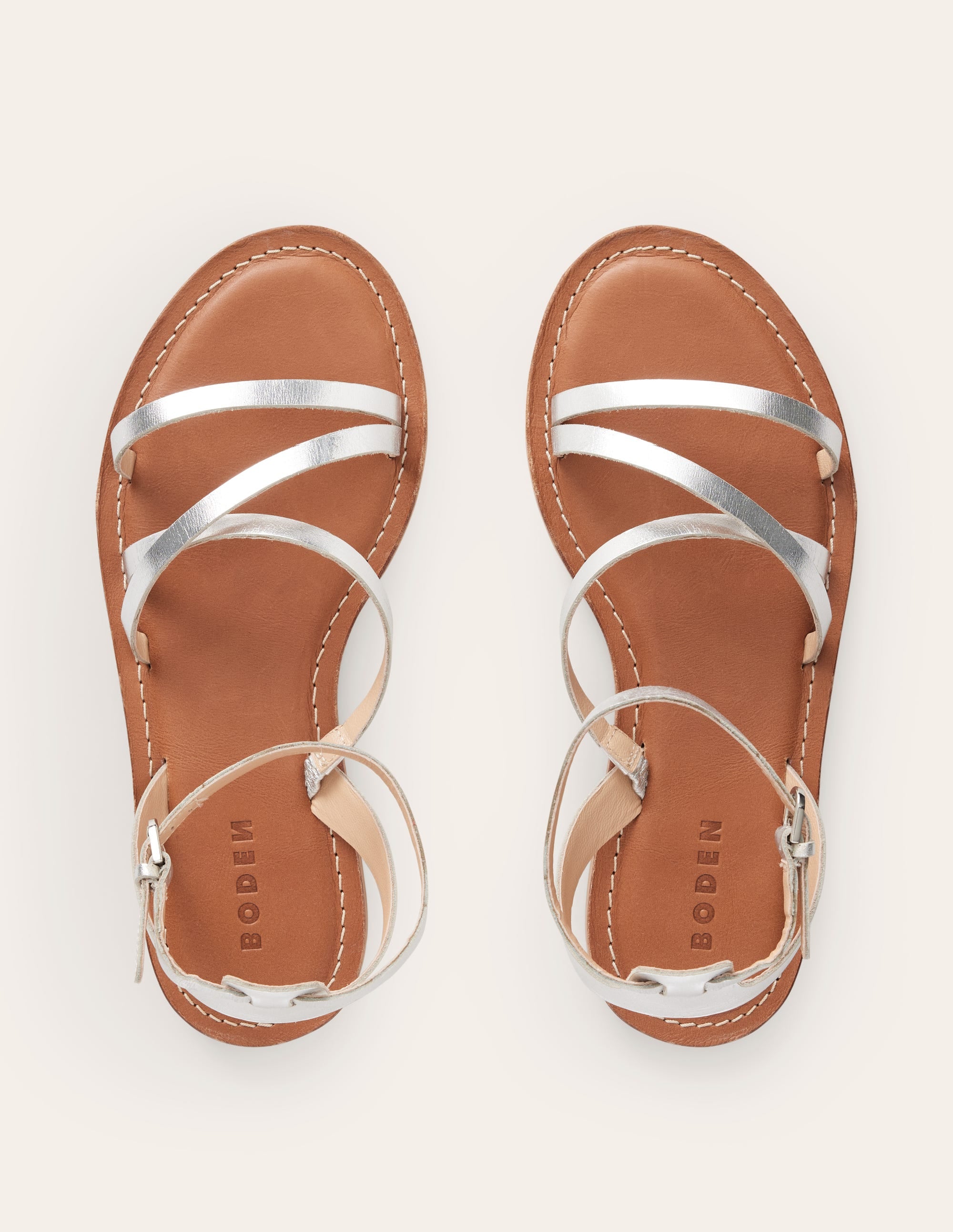 Everyday Flat Sandals-Silver Metallic - Image 5