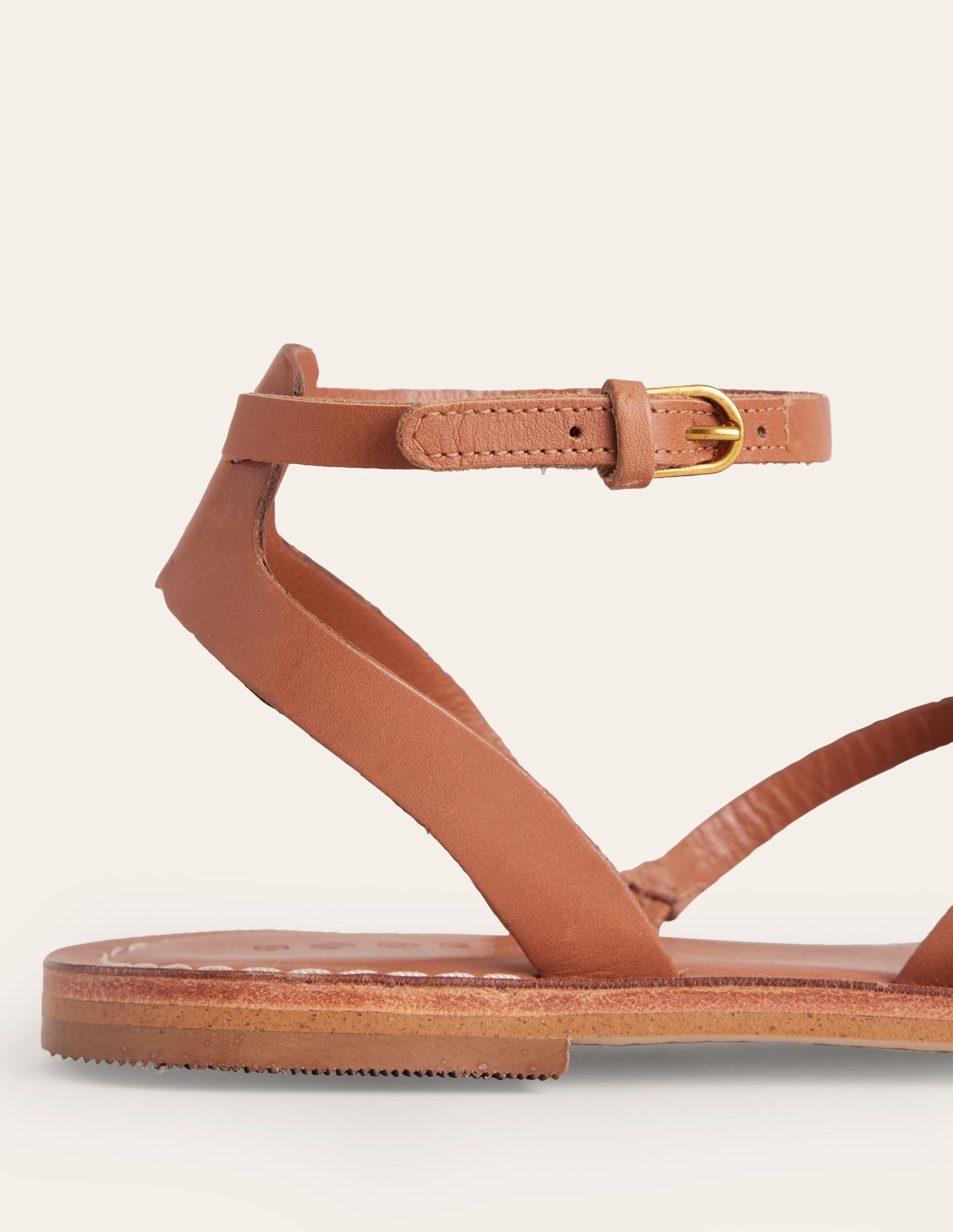 Everyday Flat Sandals-Tan Leather-4