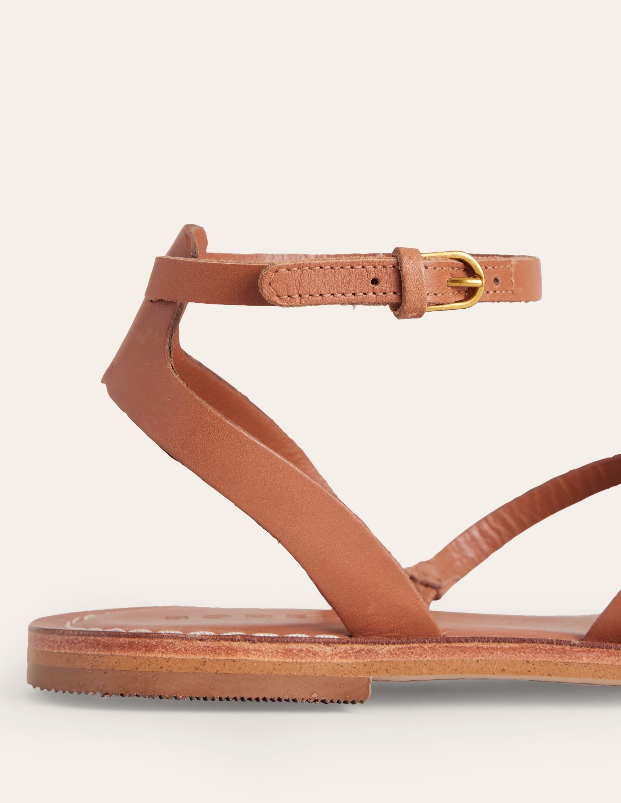 Everyday Flat Sandals-Tan Leather - Image 4