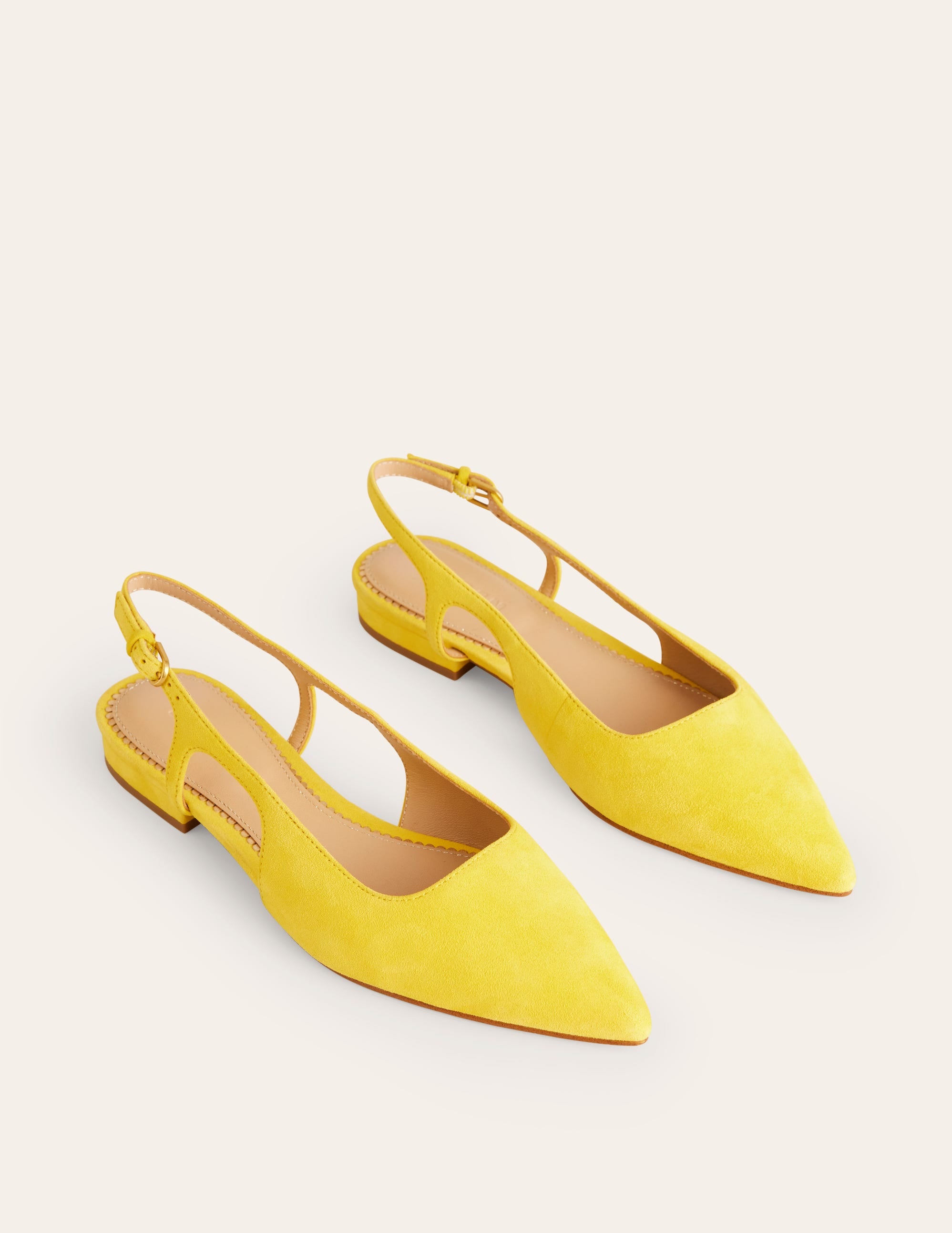 Cut Out Sling Back Flats-Maximillion Yellow - Image 3