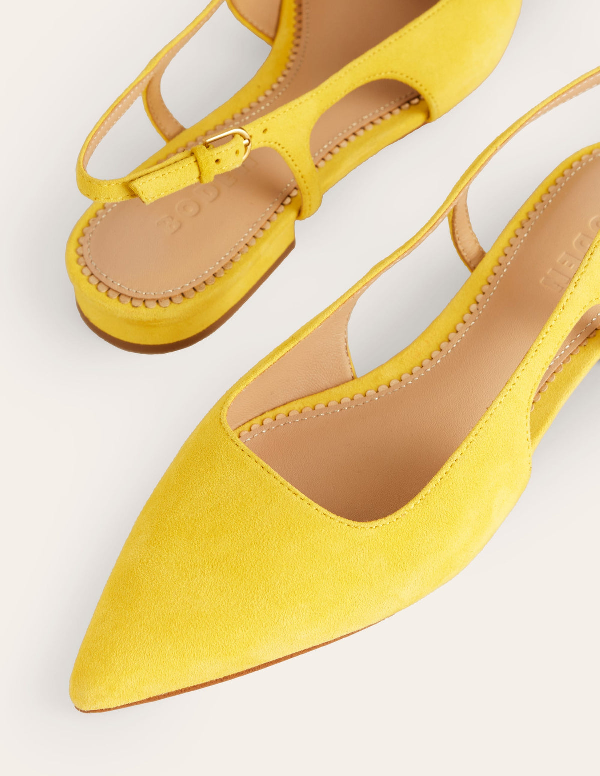 Cut Out Sling Back Flats-Maximillion Yellow - Image 4