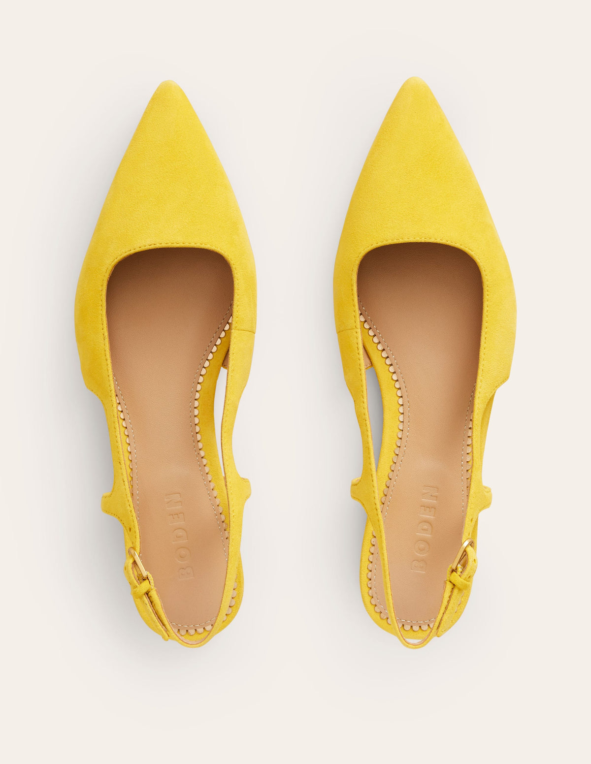 Cut Out Sling Back Flats-Maximillion Yellow - Image 5