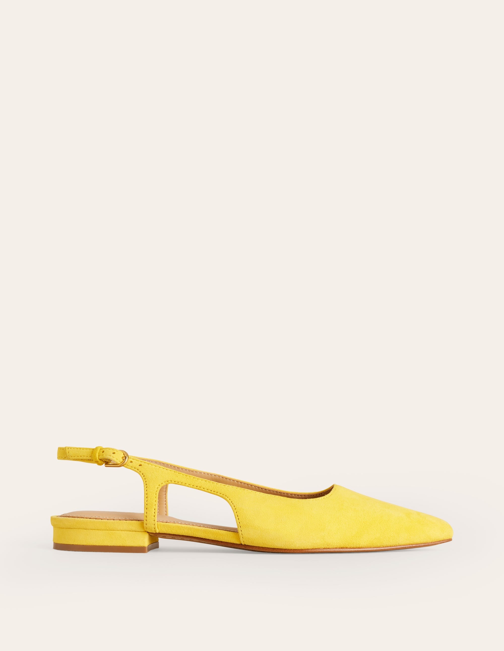 Cut Out Sling Back Flats-Maximillion Yellow - Image 2