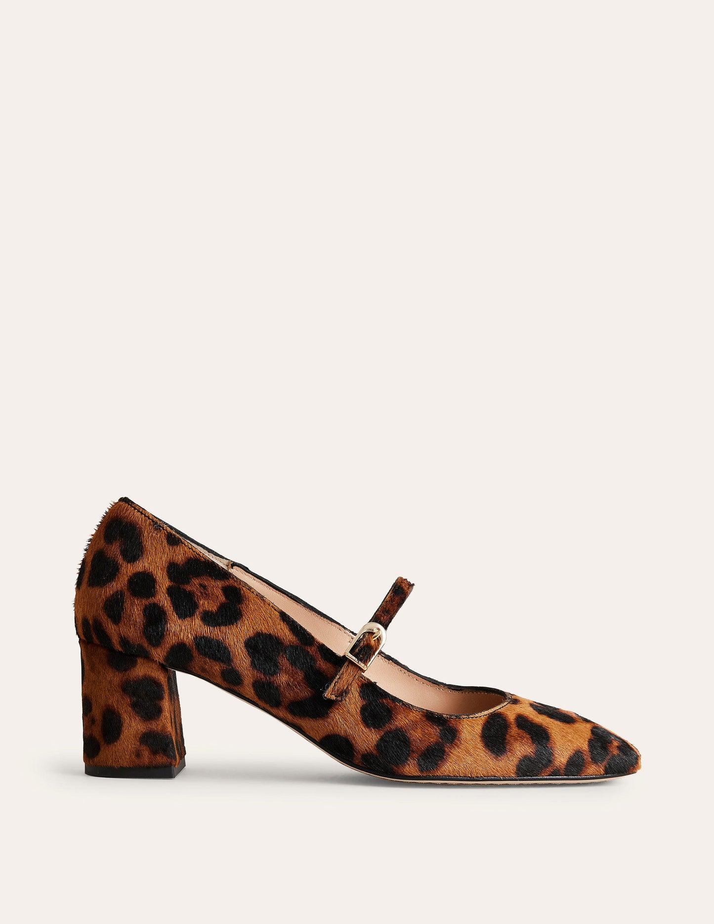 Block Heel Mary Jane-Classic Leopard
