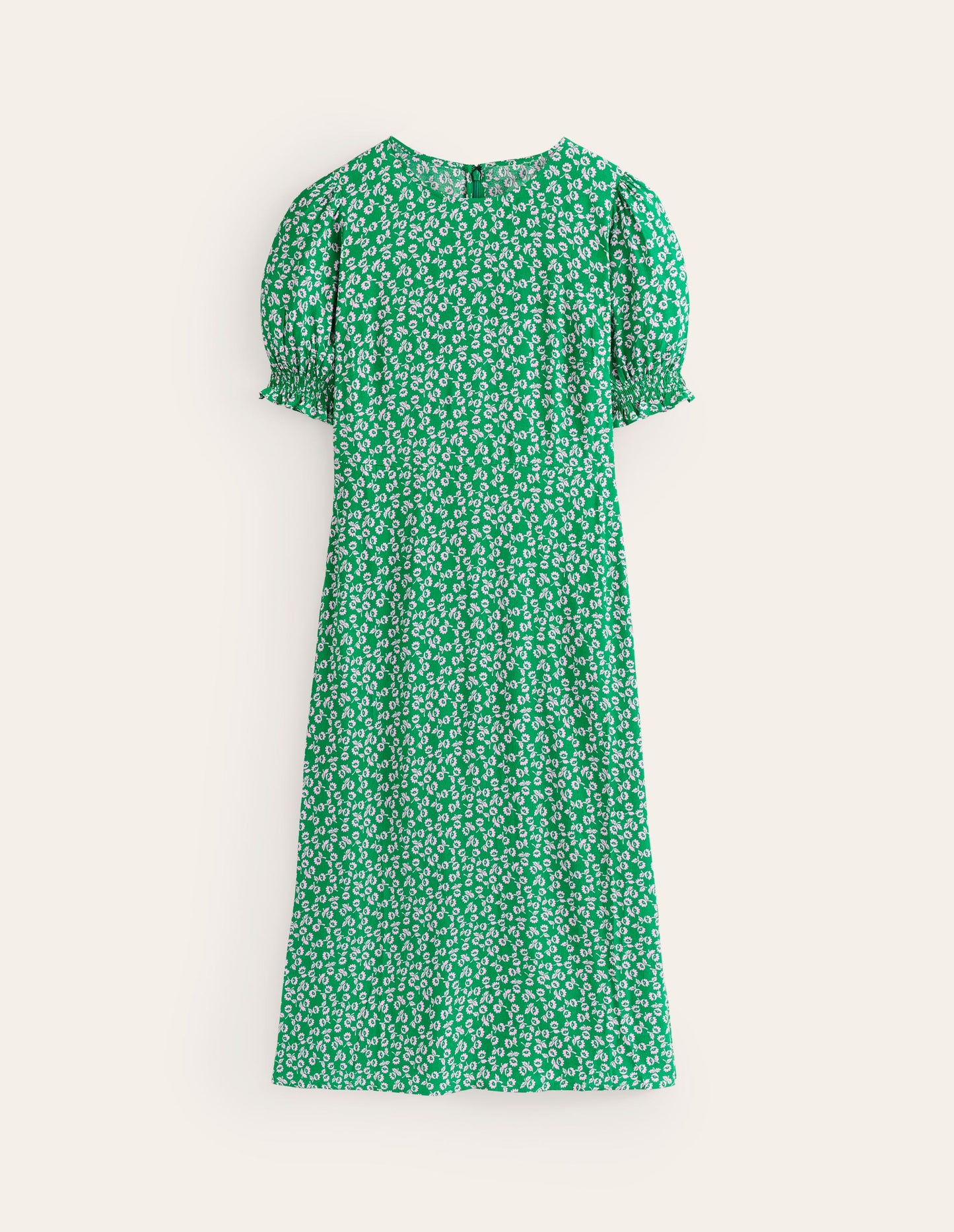 Corinne Midi Tea Dress-Green Tambourine, Ditsy Bud