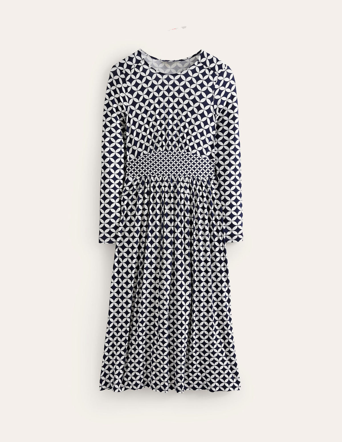 Thea Long Sleeve Midi Dress-French Navy, Diamond Terrace - Image 5