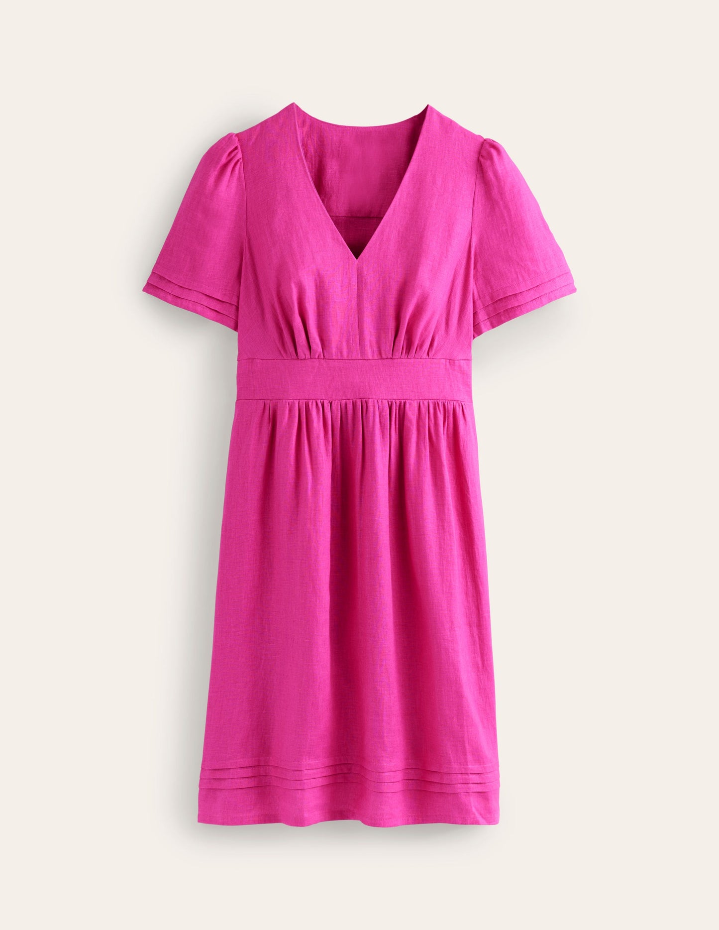 Eve Linen Short Dress-Rose Violet