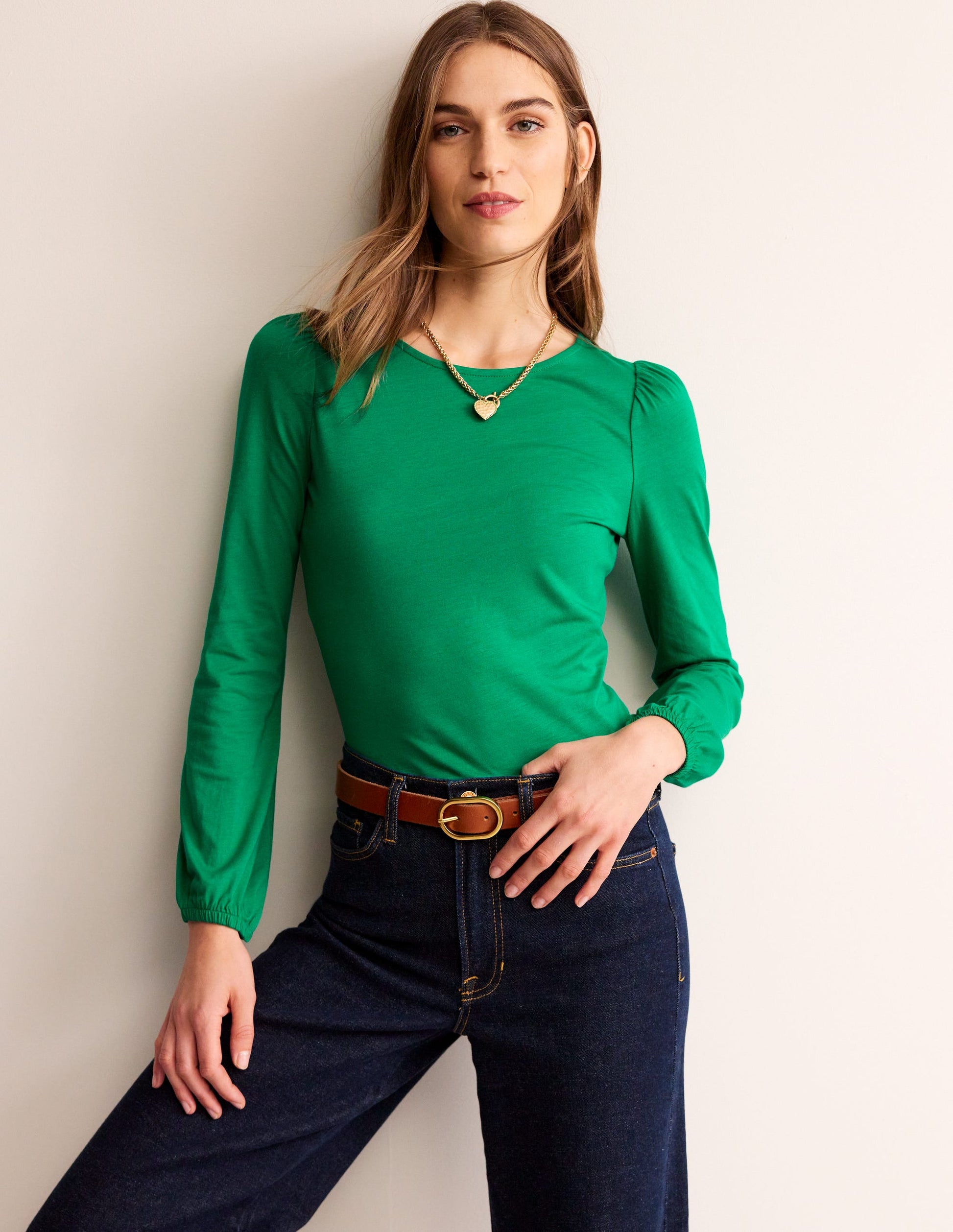 Supersoft Long Sleeve Top-Pepper Green-4
