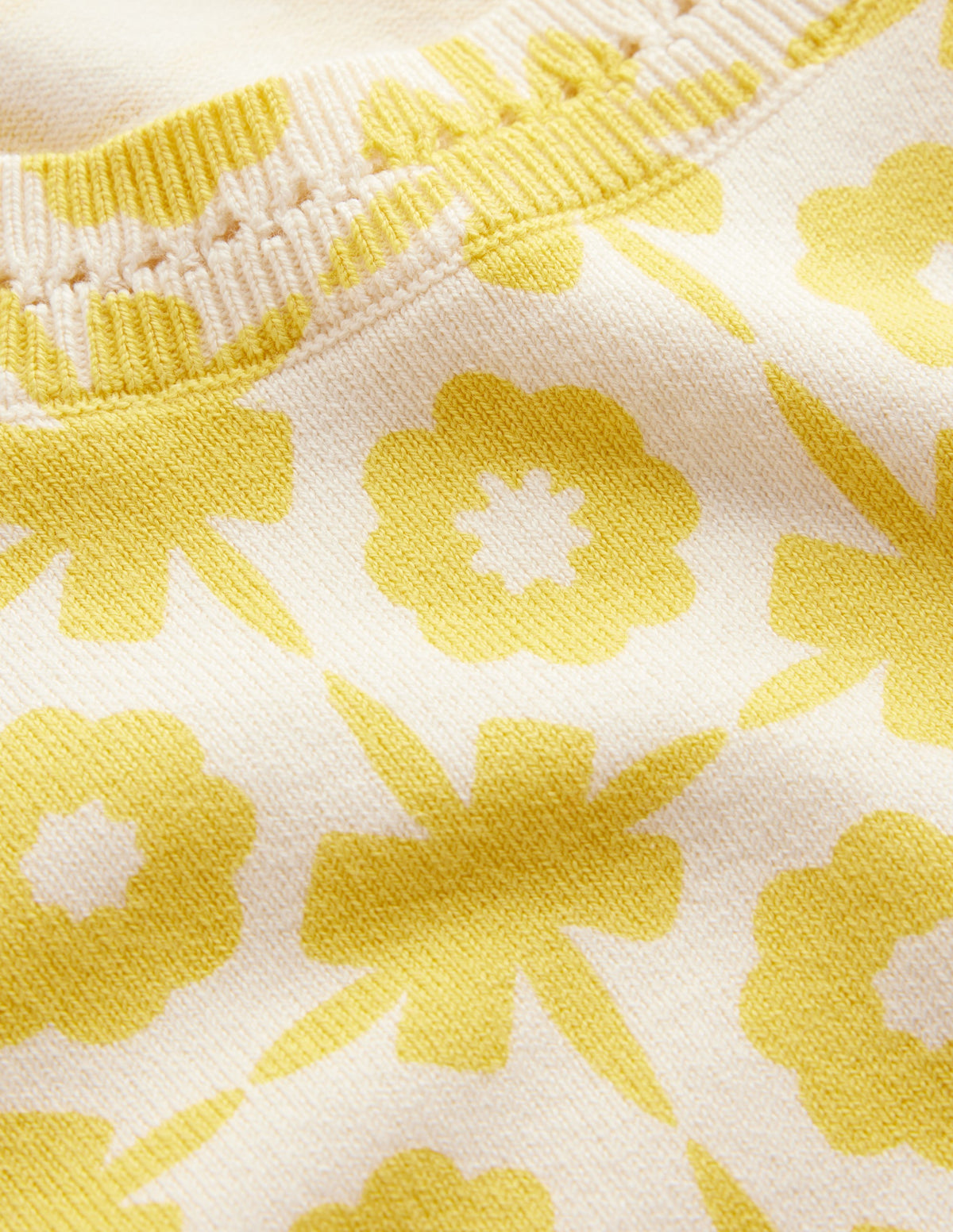 Catriona Cotton Crew Jumper-Mimosa Yellow Print - Image 7