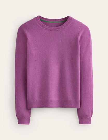 Eva Cashmere Crew Neck Sweater-Mulberry-5