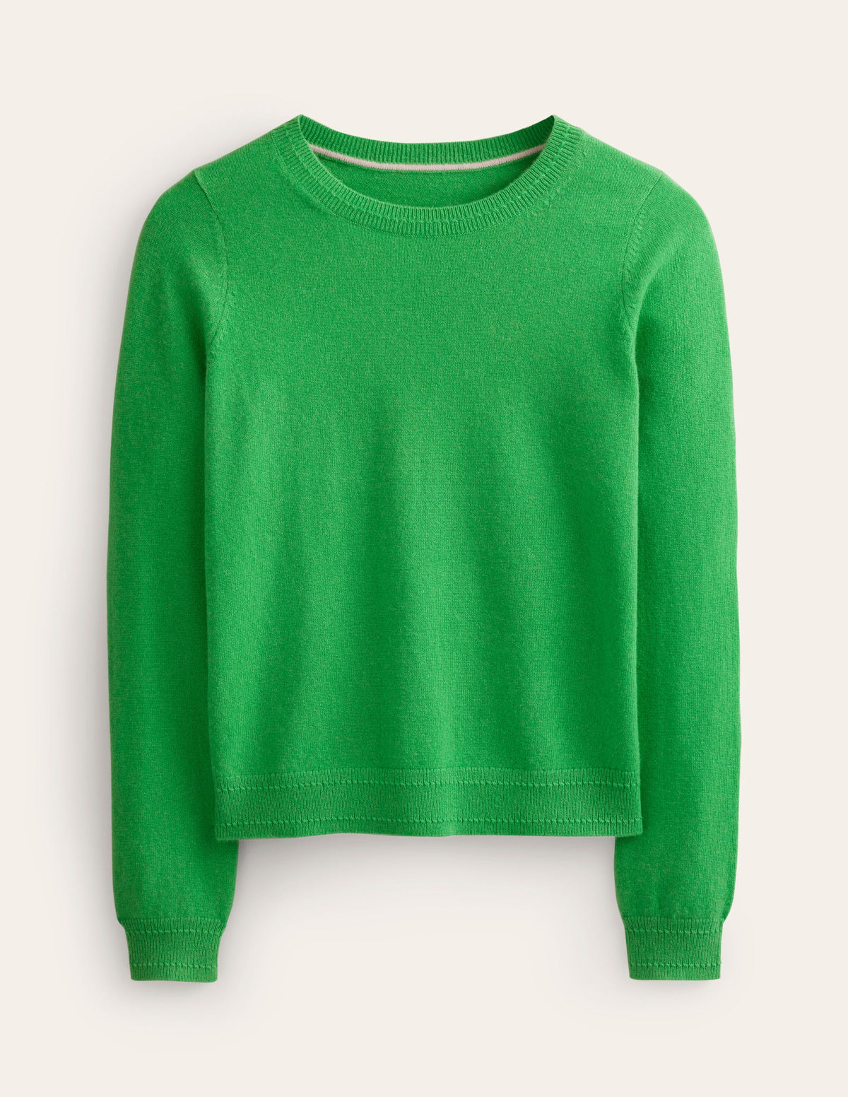 Eva Cashmere Crew Neck Sweater-Bright Green-5
