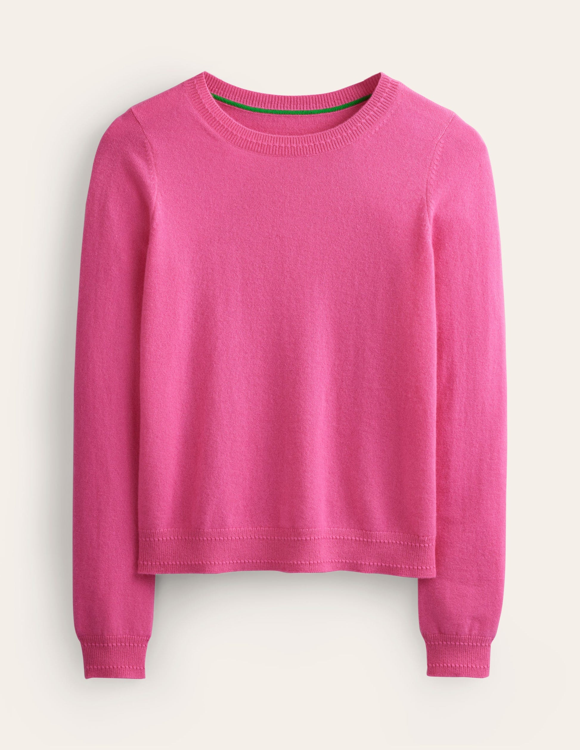 Eva Cashmere Crew Neck Sweater-Party Pink-6