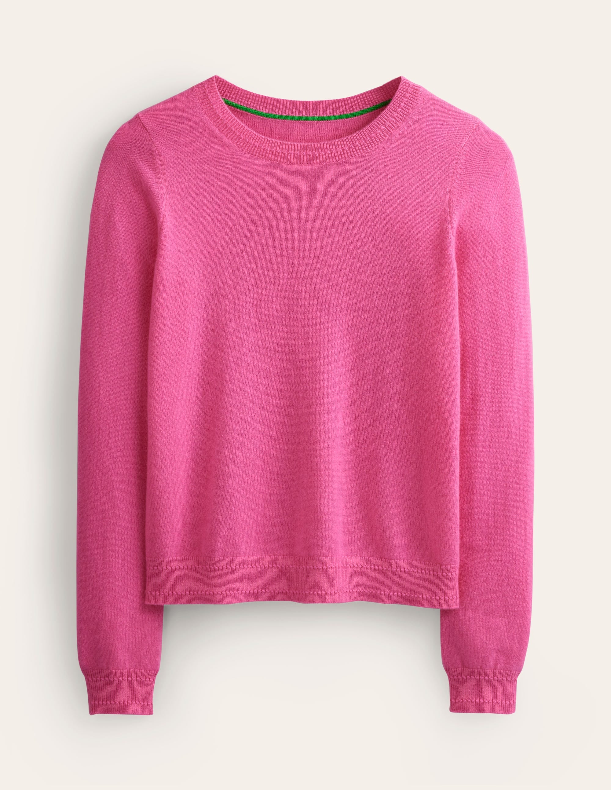 Eva Cashmere Crew Neck Sweater-Party Pink - Image 6
