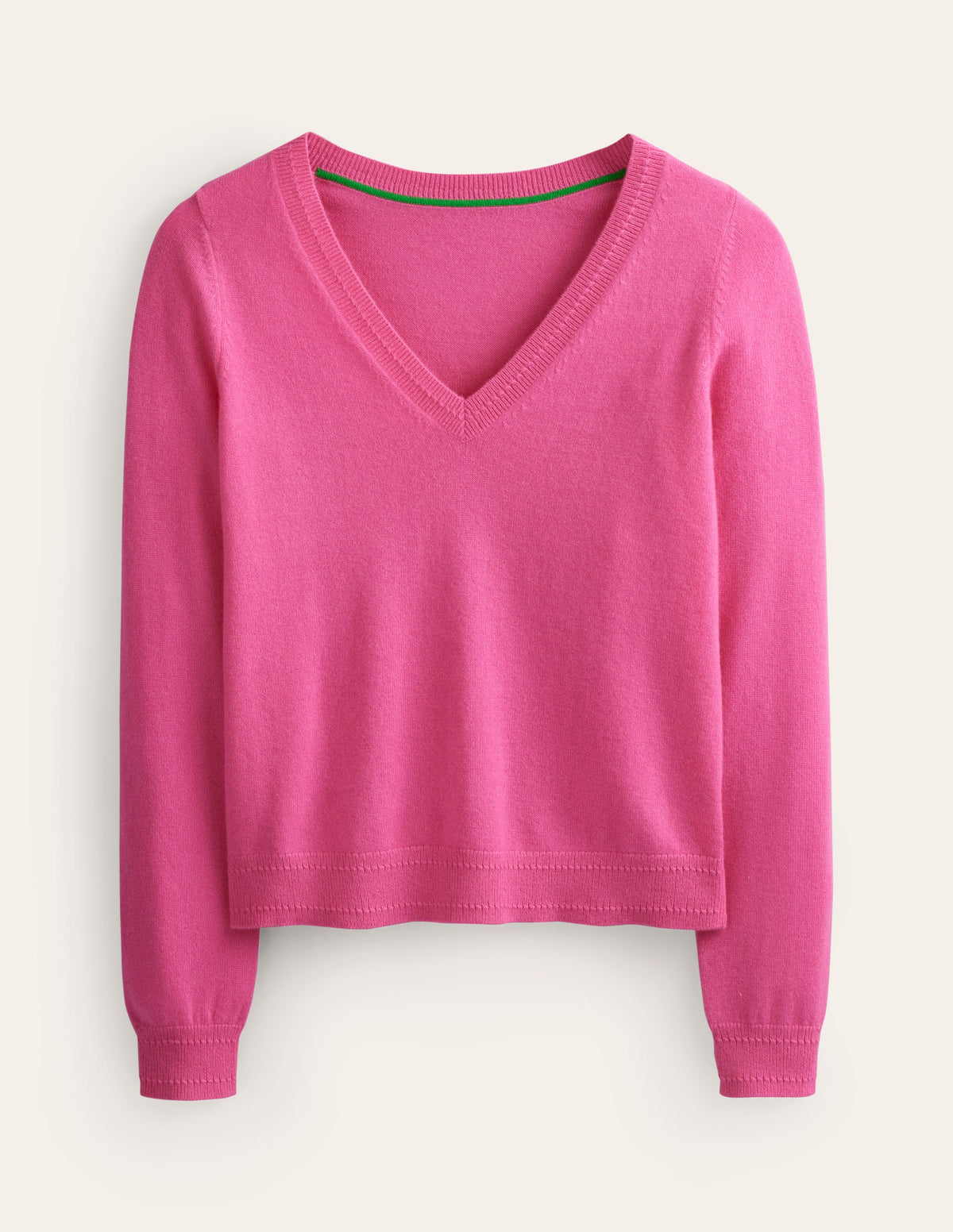 Eva Cashmere V-Neck Sweater-Sangria Sunset-5
