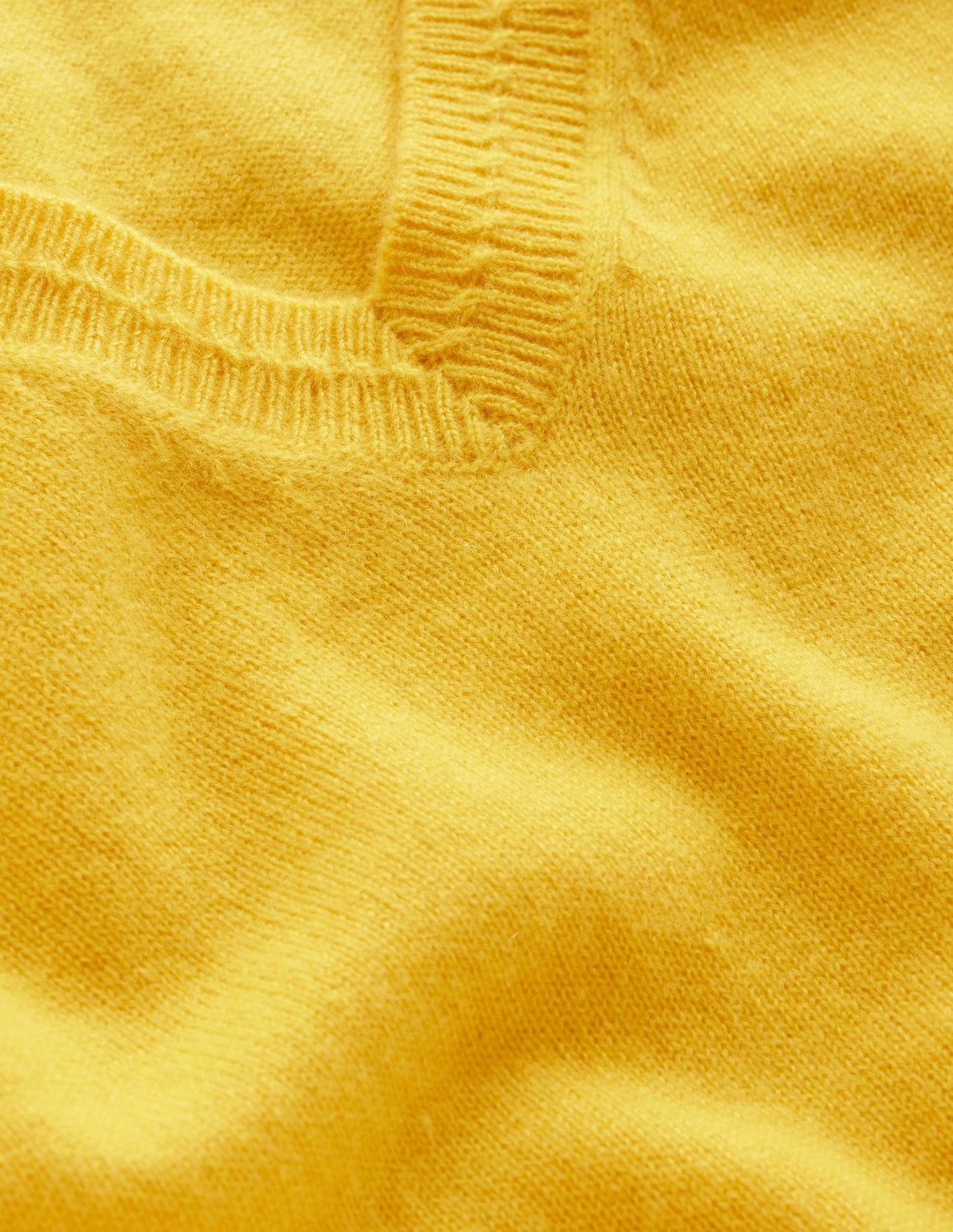 Eva Cashmere V-Neck Sweater-Pineapple Yellow