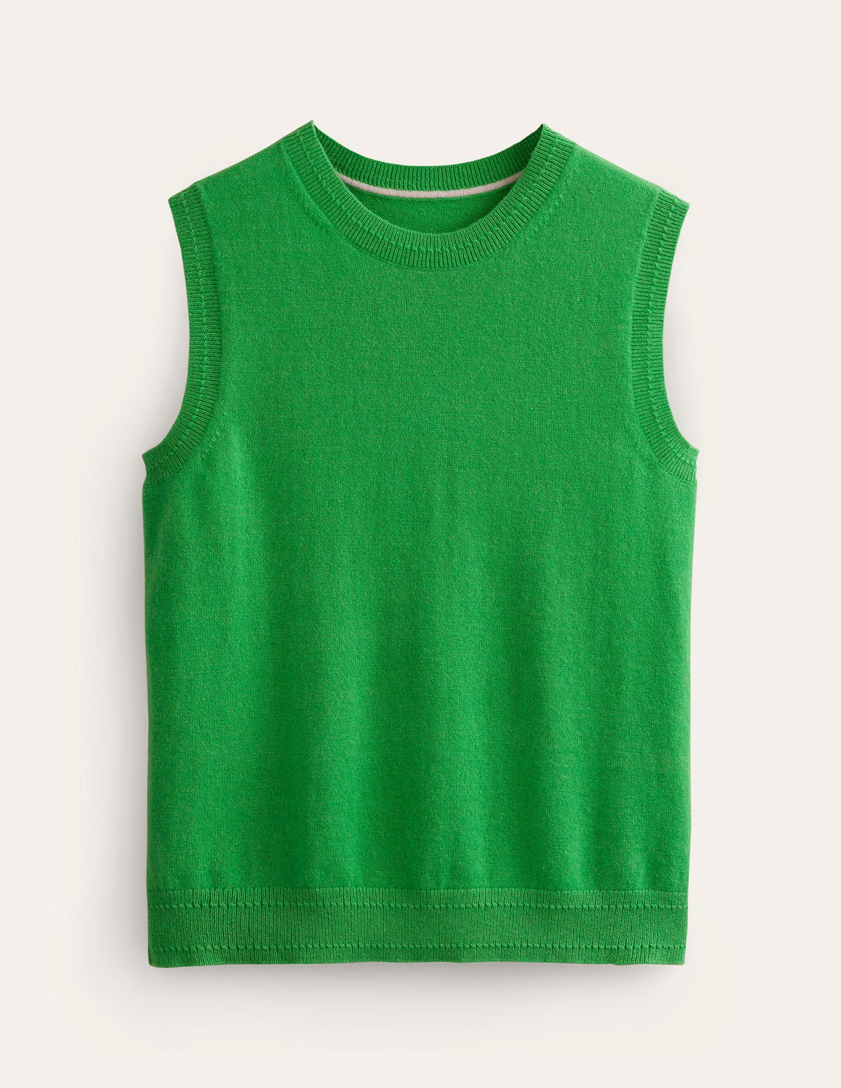 Eva Cashmere Vest-Bright Green - Image 6