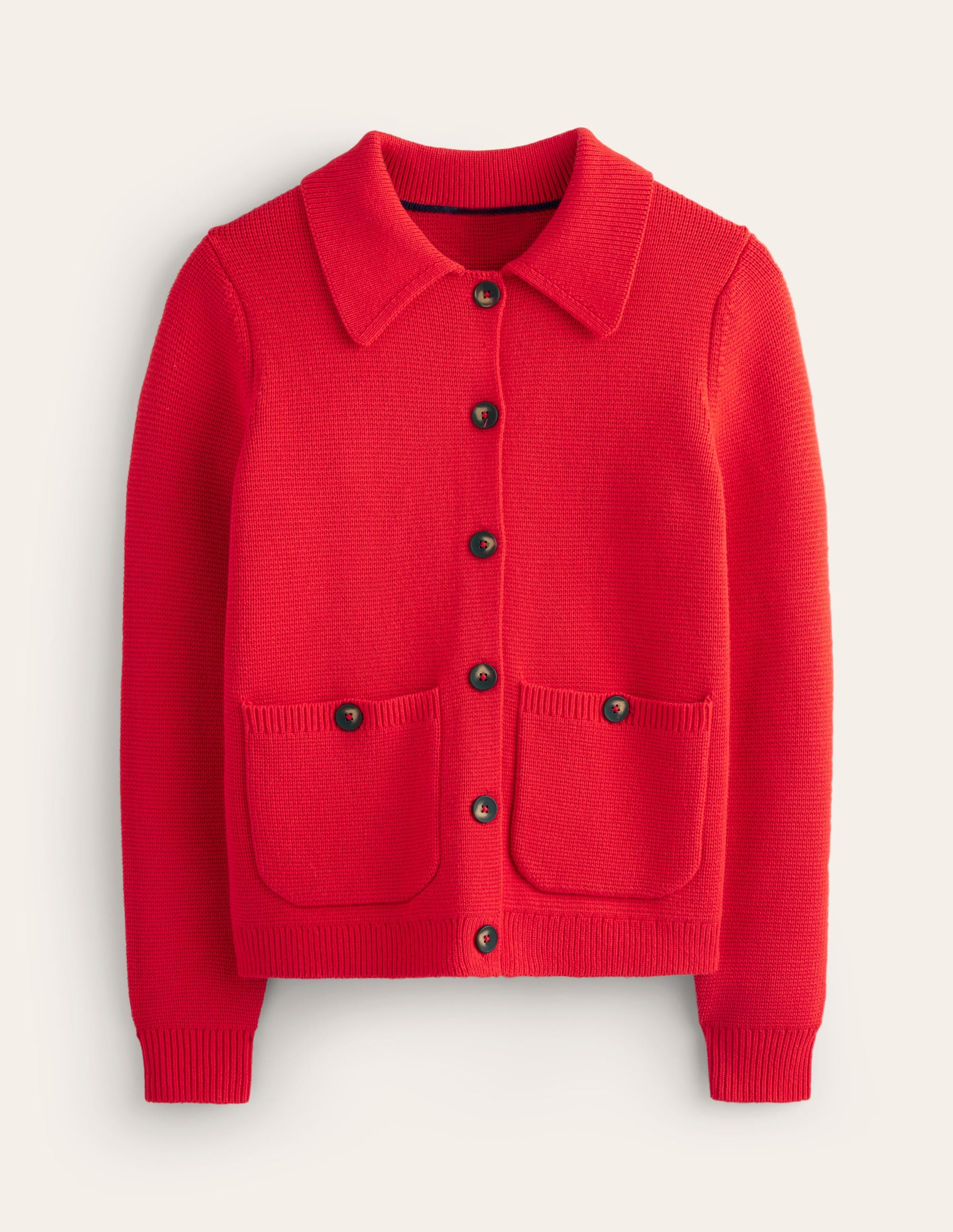 Emily Wool Blend Cardigan-Post Box Red-5