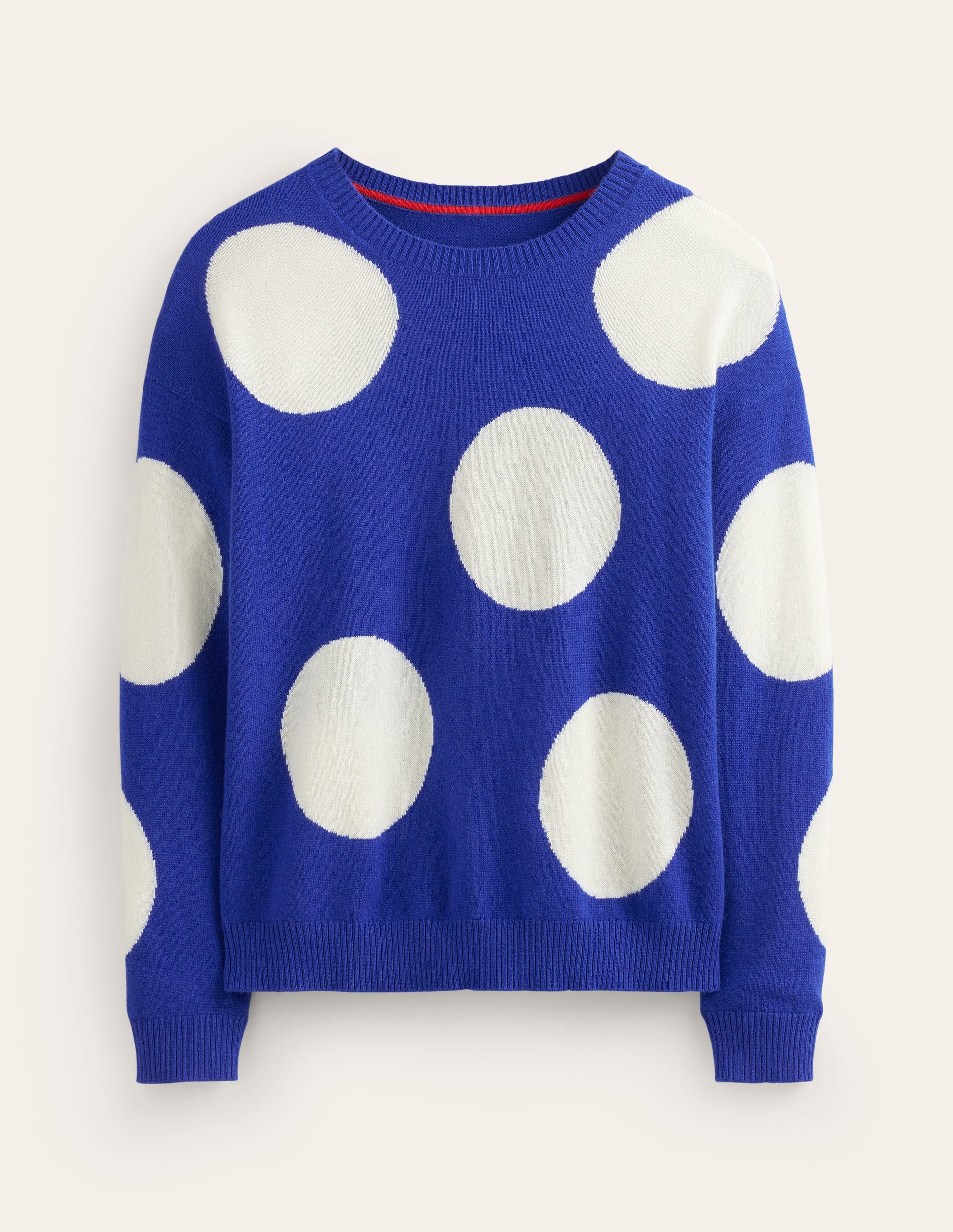 Lydia Cashmere Jumper-Bright Blue, Spots-6