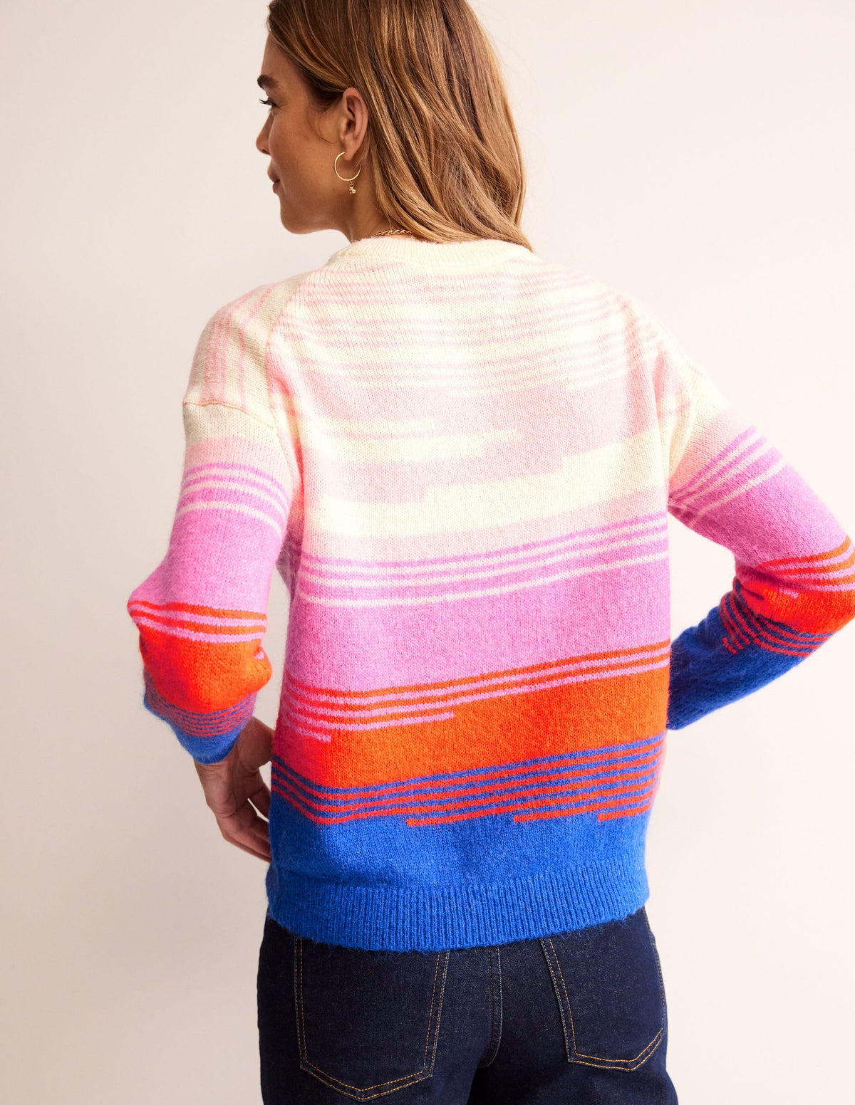 Scenic Crew Neck Sweater-Bright Blue, Scenic Intarsia - Image 3