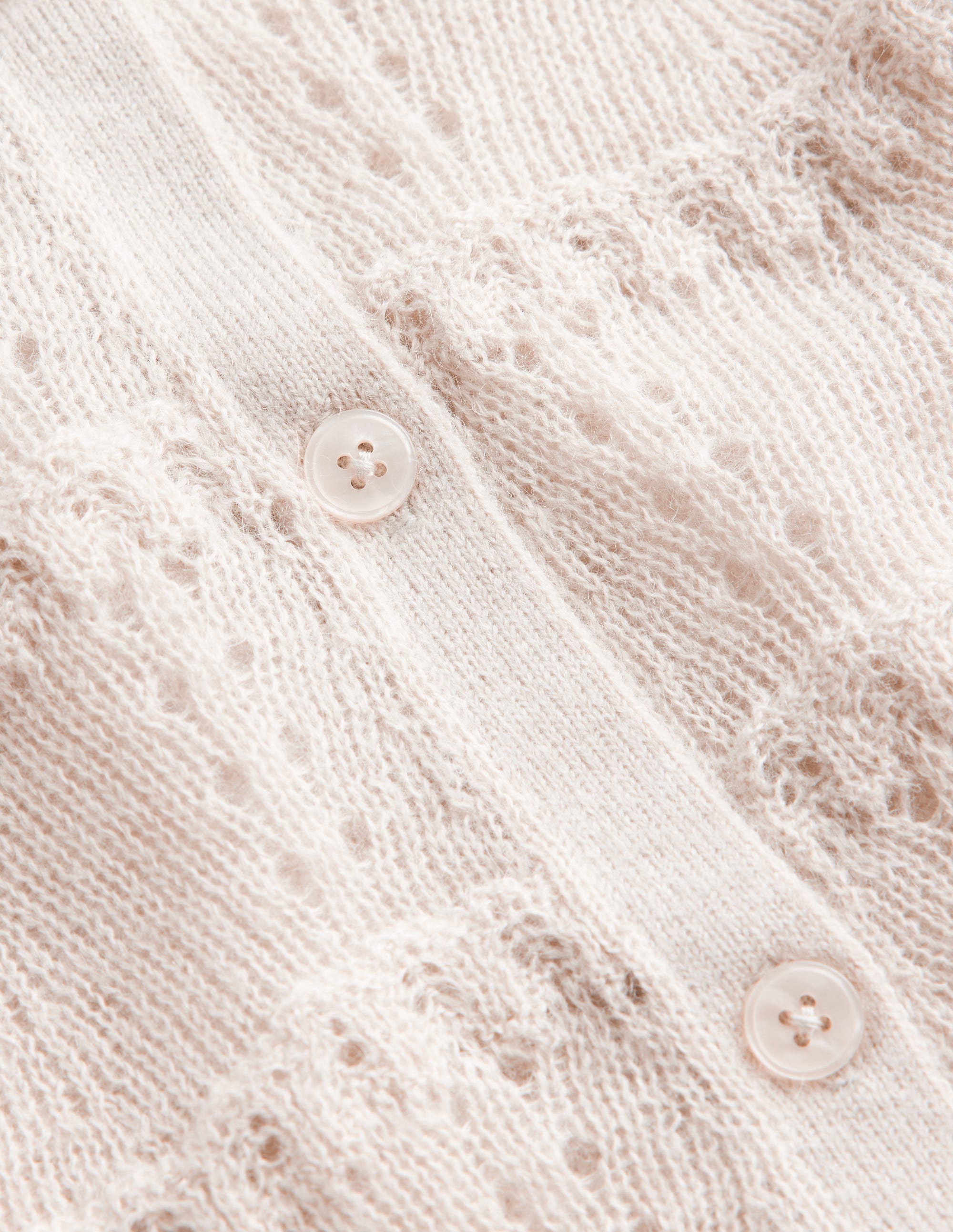 Fluffy Pointelle Cardigan-Vanilla - Image 6