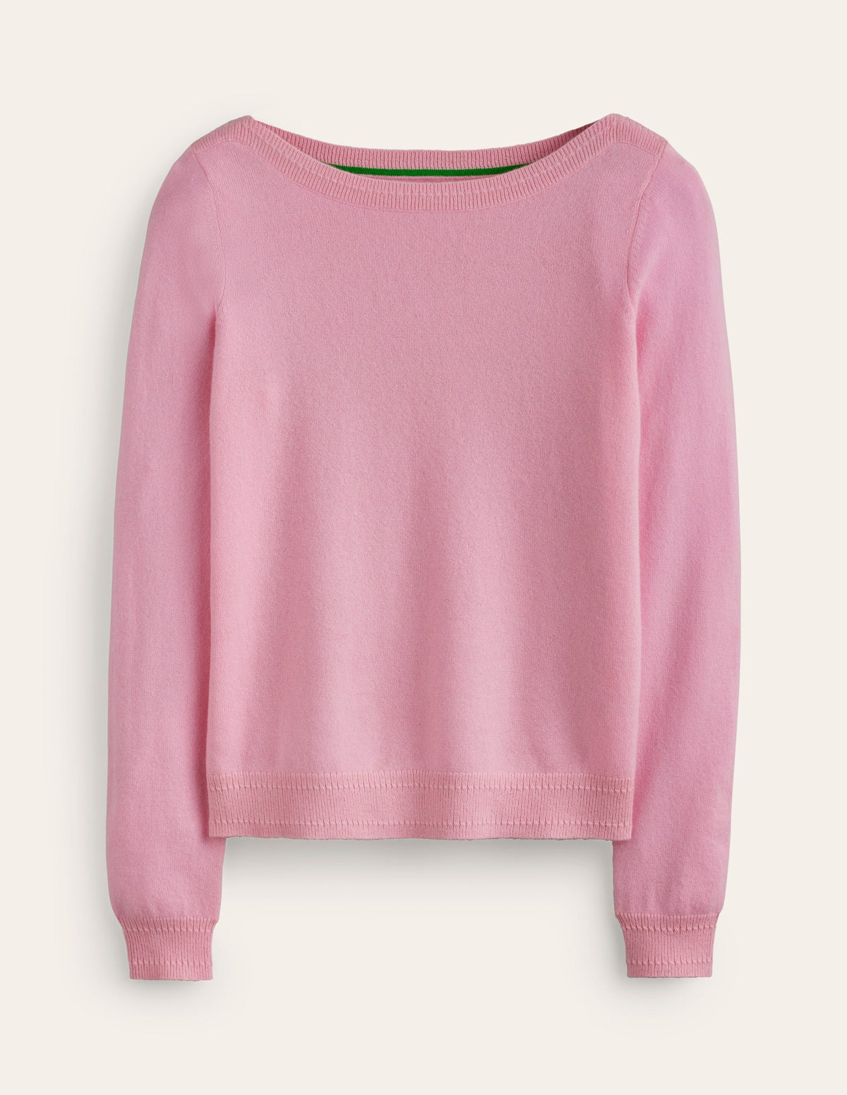 Eva Cashmere Boat Neck Sweater-Spring Blossom Pink-5