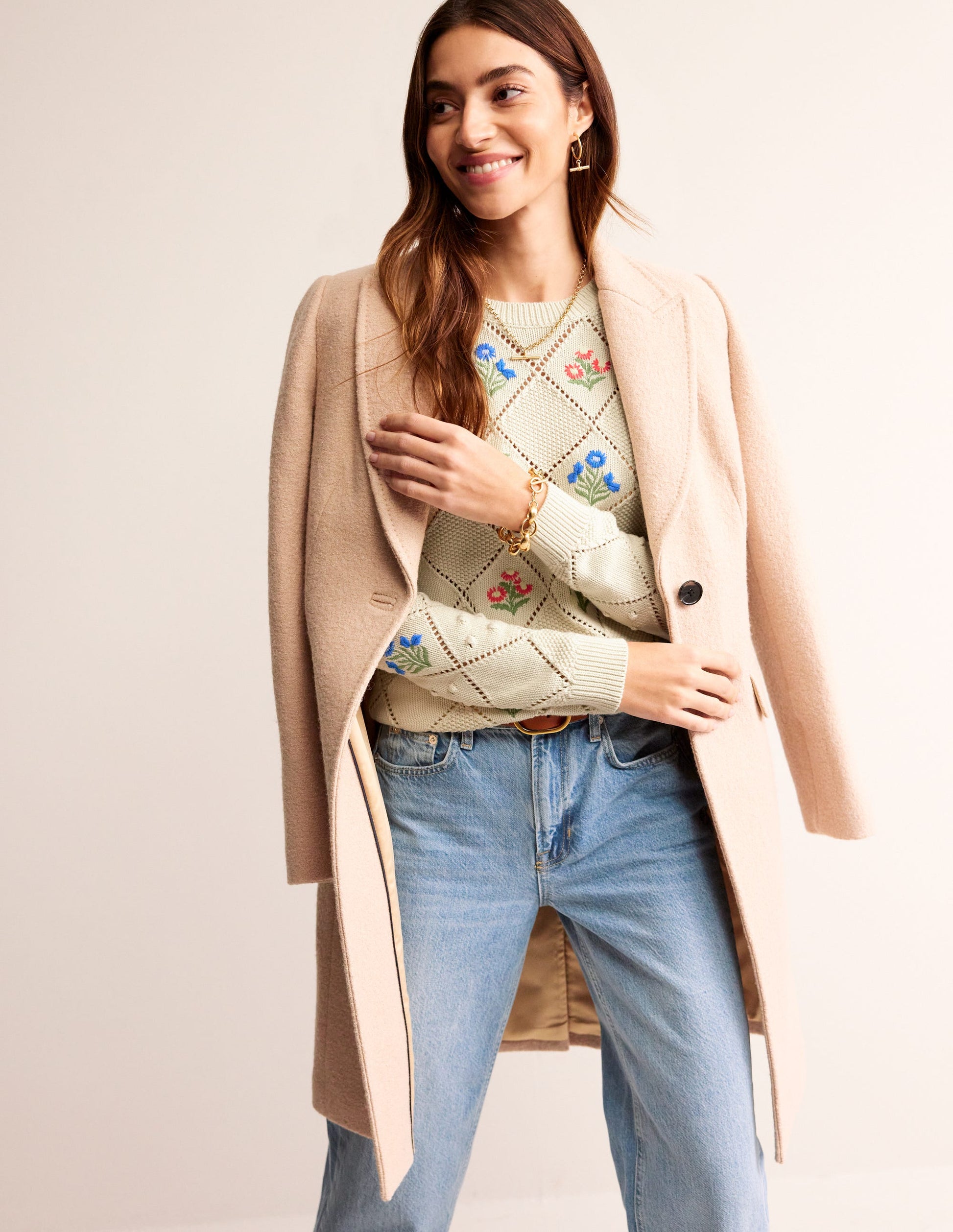 Cotton Embroidered Sweater-Warm Ivory-4