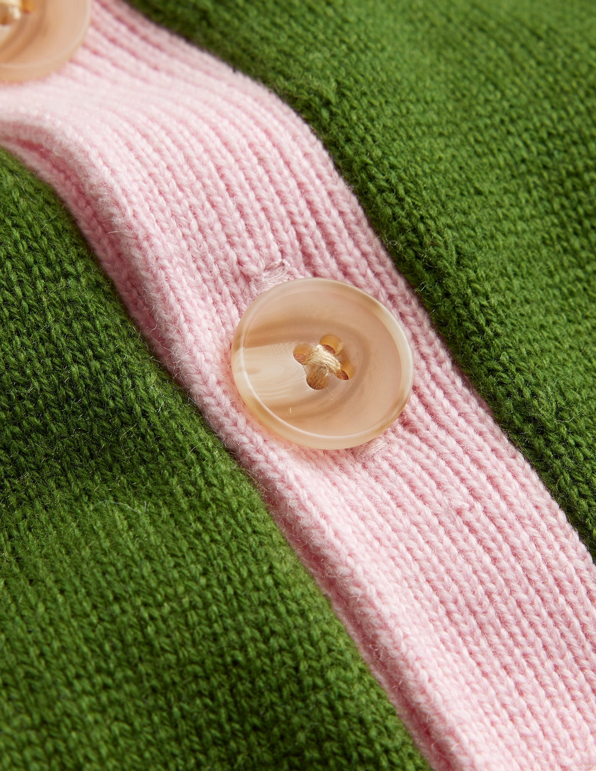 Alma Contrast Trim Sweater-Garden Green, Spring Blossom - Image 6