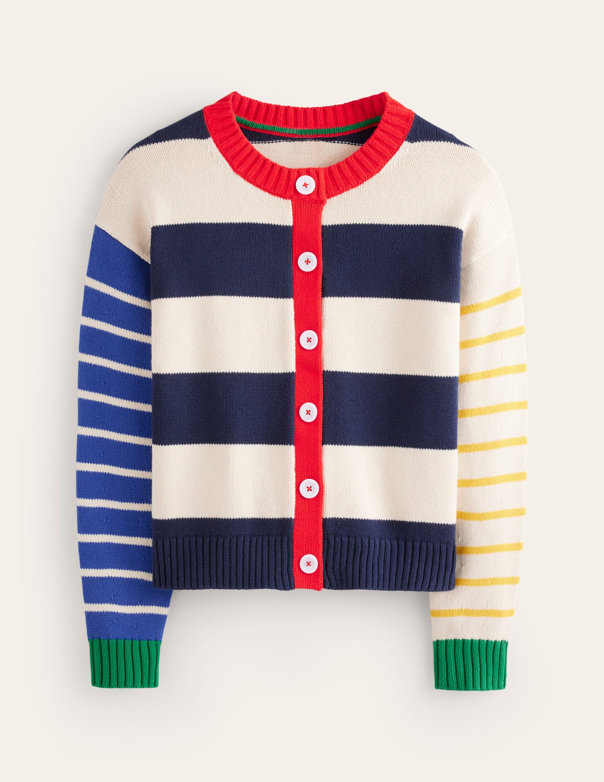 Hotch Potch Cotton Cardigan-Multi Stripe-5