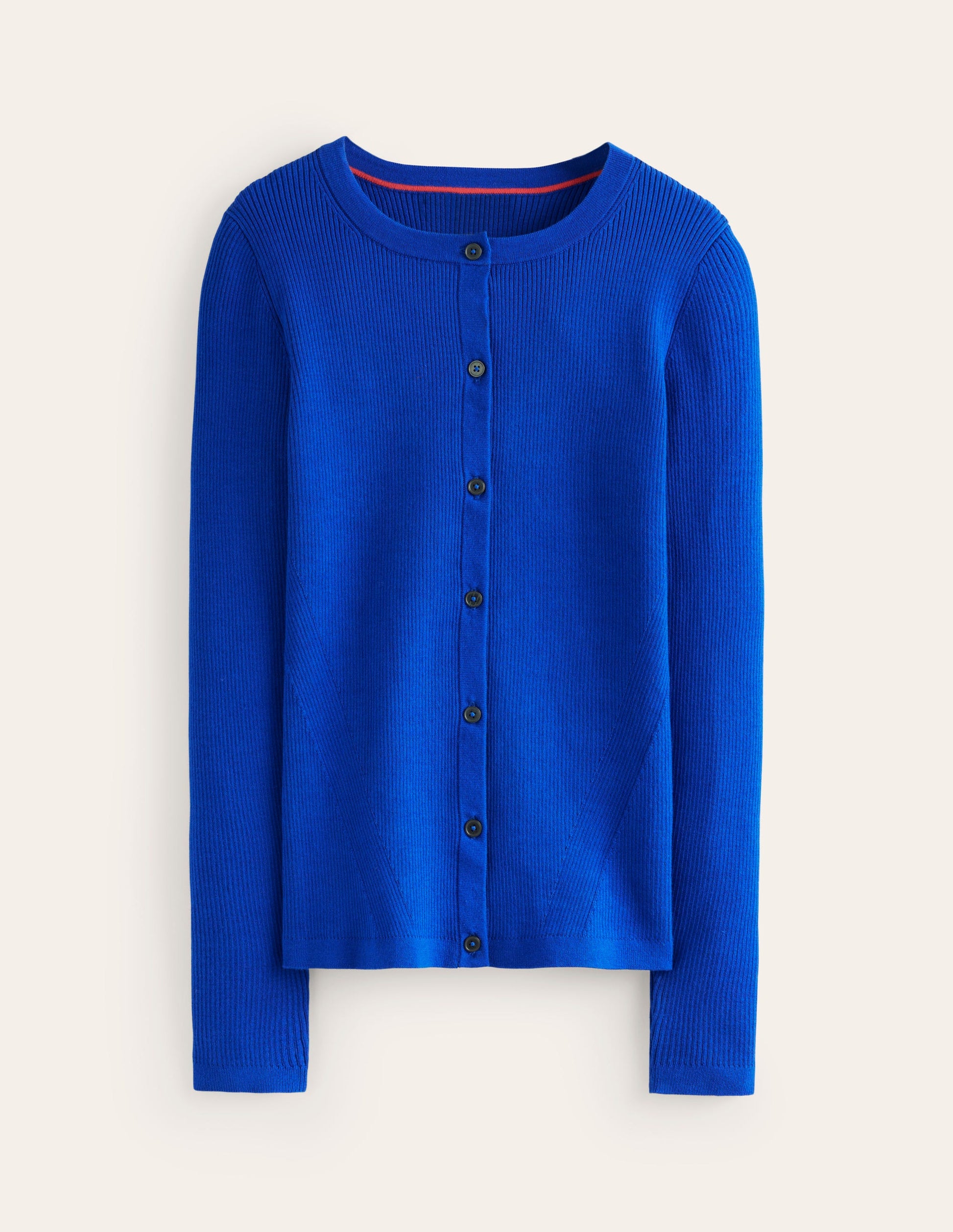 Cotton Rib Cardigan-Bright Blue-5
