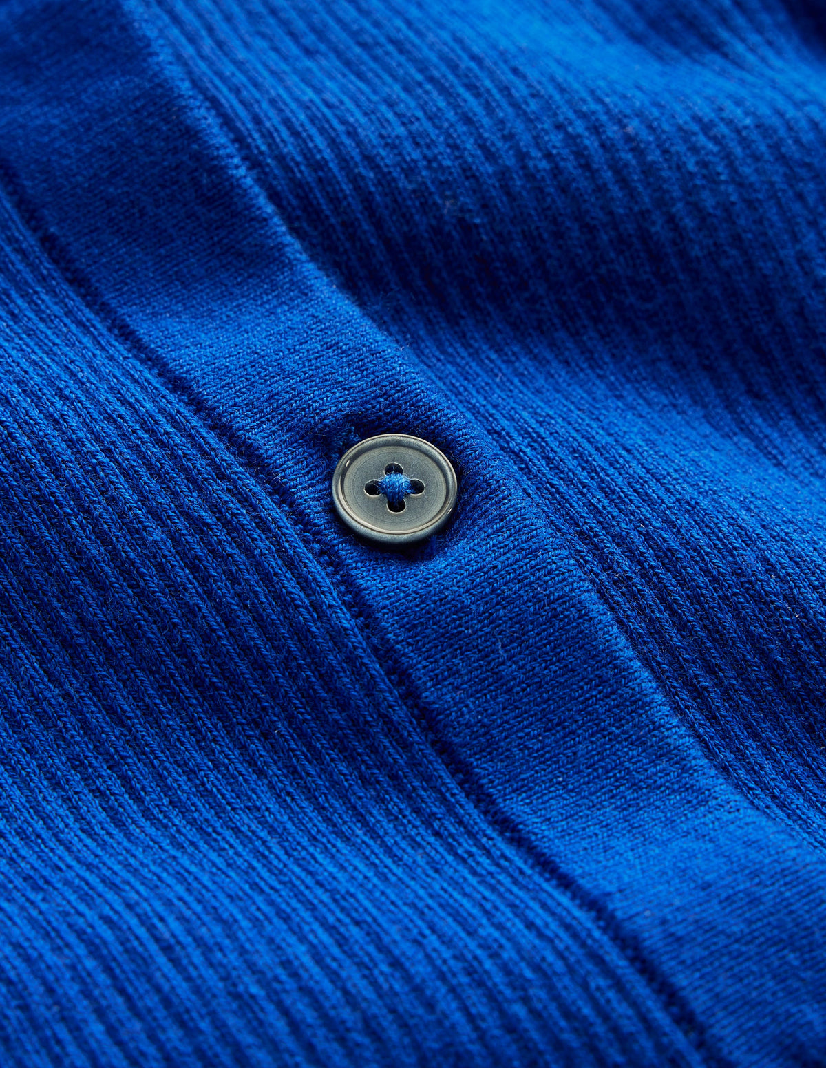 Cotton Rib Cardigan-Bright Blue - Image 6