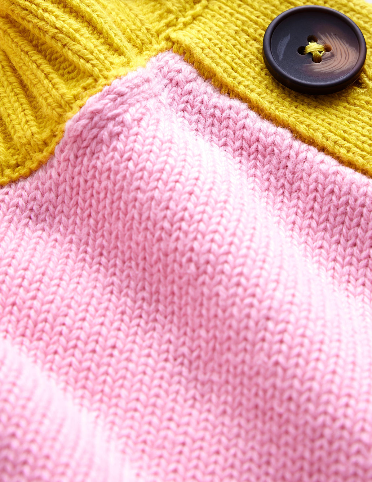 Hotch Potch Cotton Sweater-Blossom Pink, Warm Ivory-6