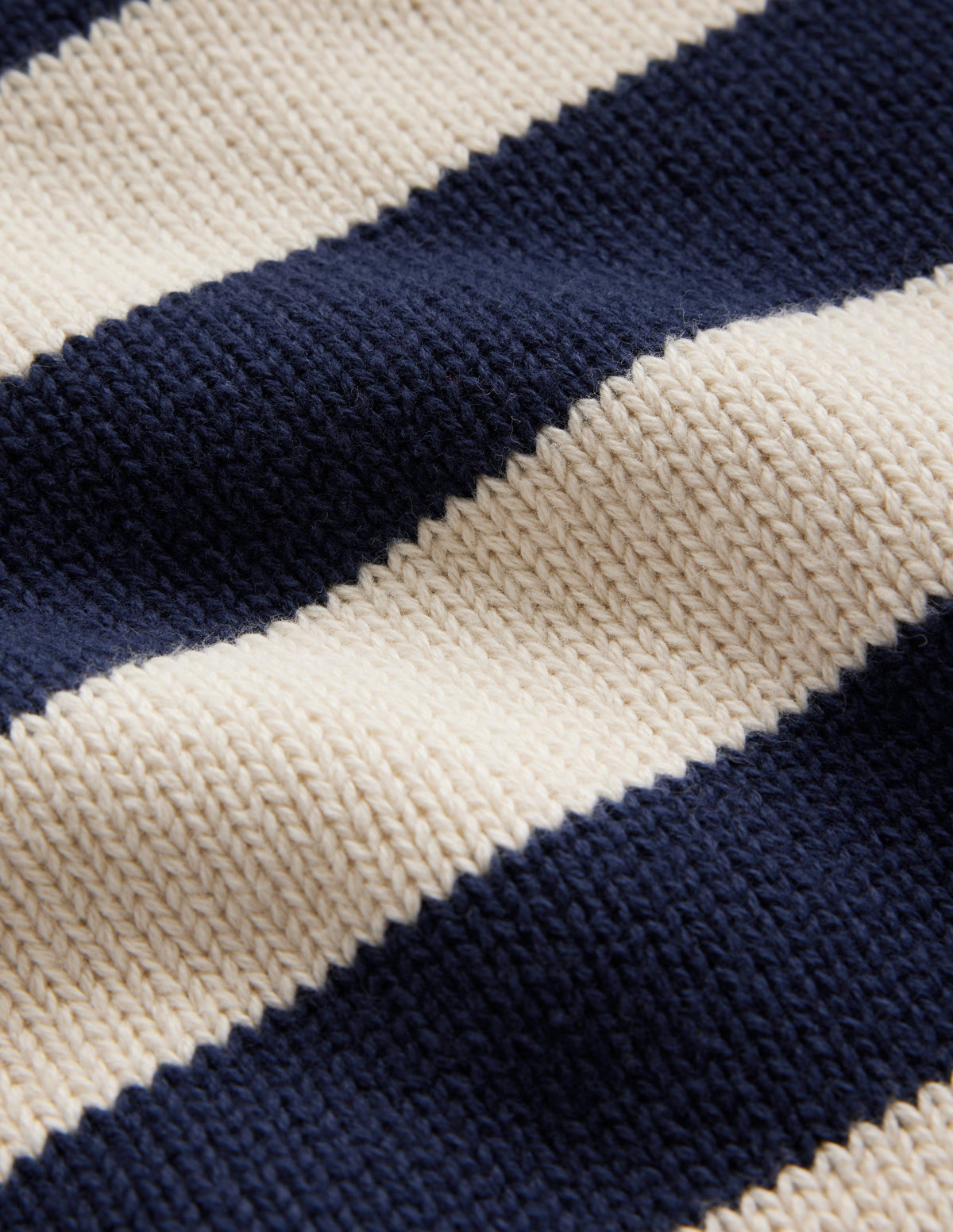 Hotch Potch Cotton Sweater-Naval Academy, Ivory Stripe - Image 7
