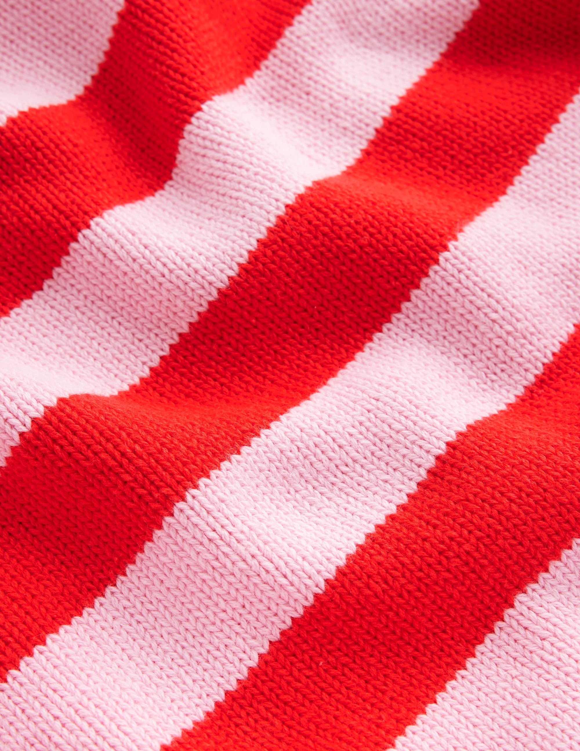 Hotch Potch Cotton Sweater-Blossom Pink, Flamenco Red - Image 6