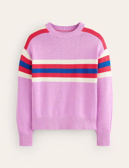 Stripe Knitted Sweater-Lilac, Warm Ivory, Red Stripe-6