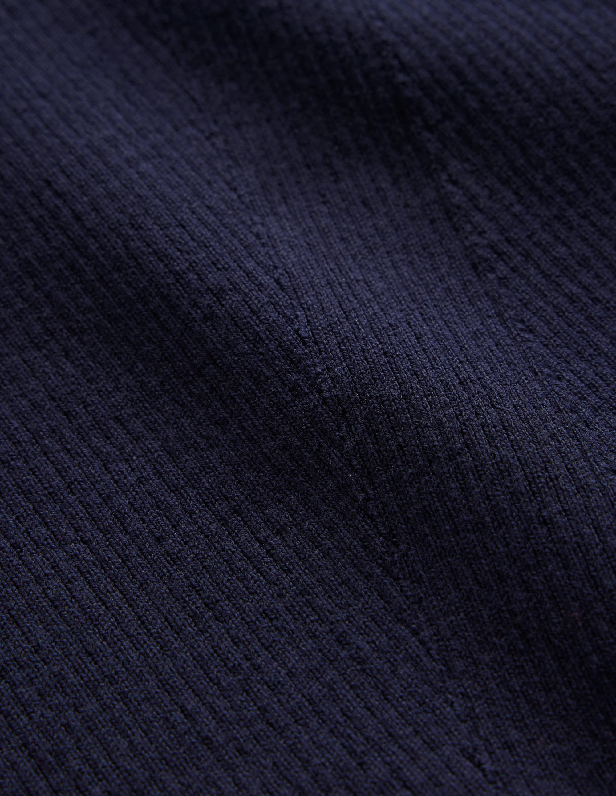 Cotton Rib Boat Neck Sweater-Navy - Image 6