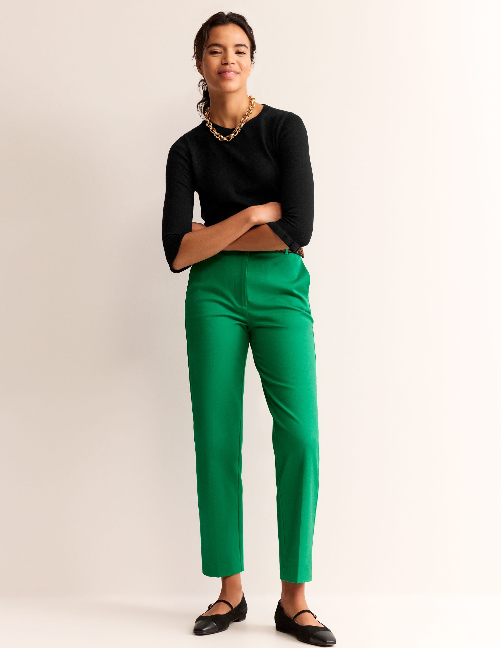 Cotton Merino Frill Sweater-Black - Image 4