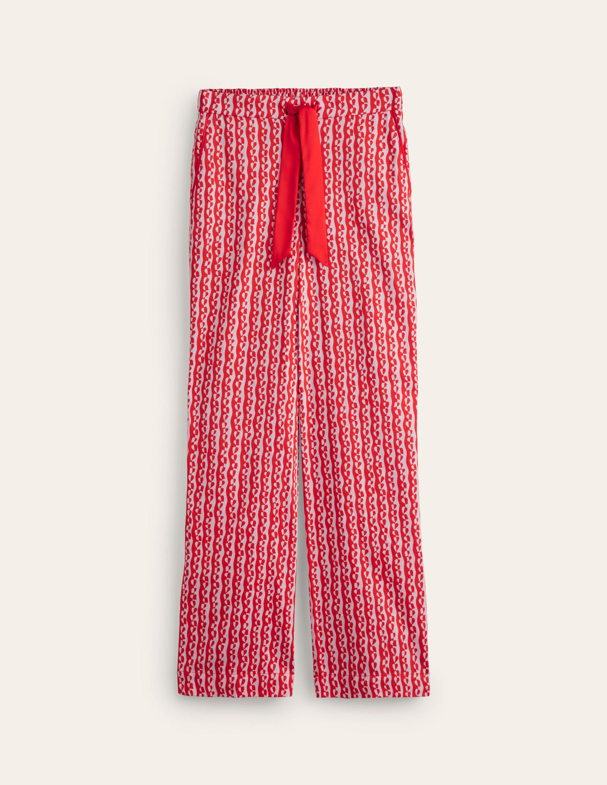 Cotton Sateen Pajama Trousers-Orchid Pink, Abstract Heart-5
