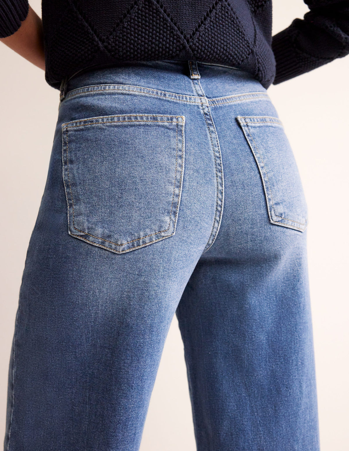 High Rise Wide Leg Jeans-Mid Vintage - Image 2