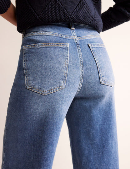 High Rise Wide Leg Jeans-Mid Vintage