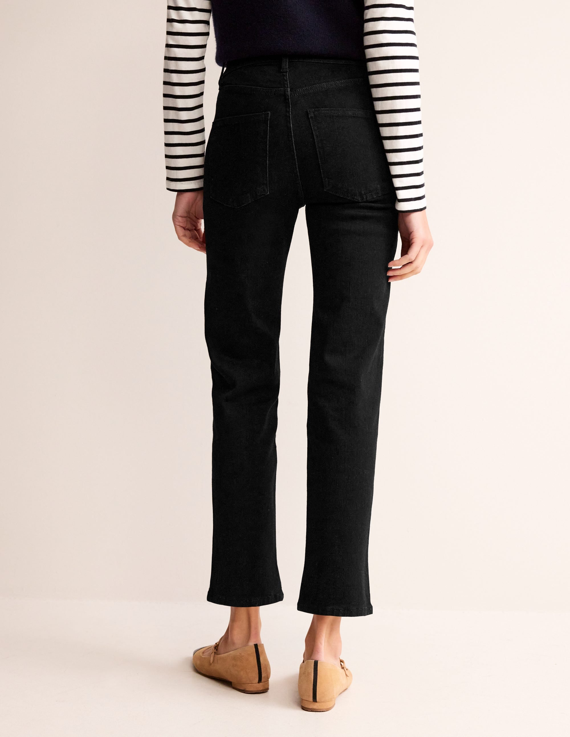 Mid Rise Slim Leg Jeans-Black - Image 3