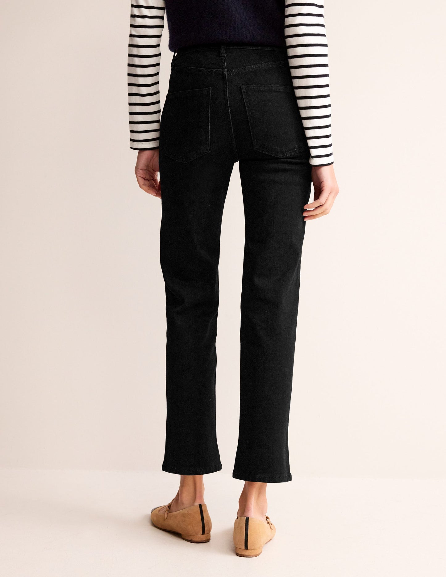 Mid Rise Slim Leg Jeans-Washed Black