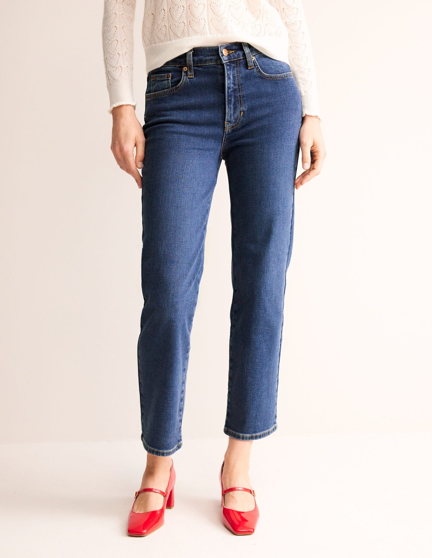 Mid Rise Slim Leg Jeans-Mid Vintage