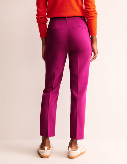 Kew Side Stripe Pants-Rose Violet, Red Stripe