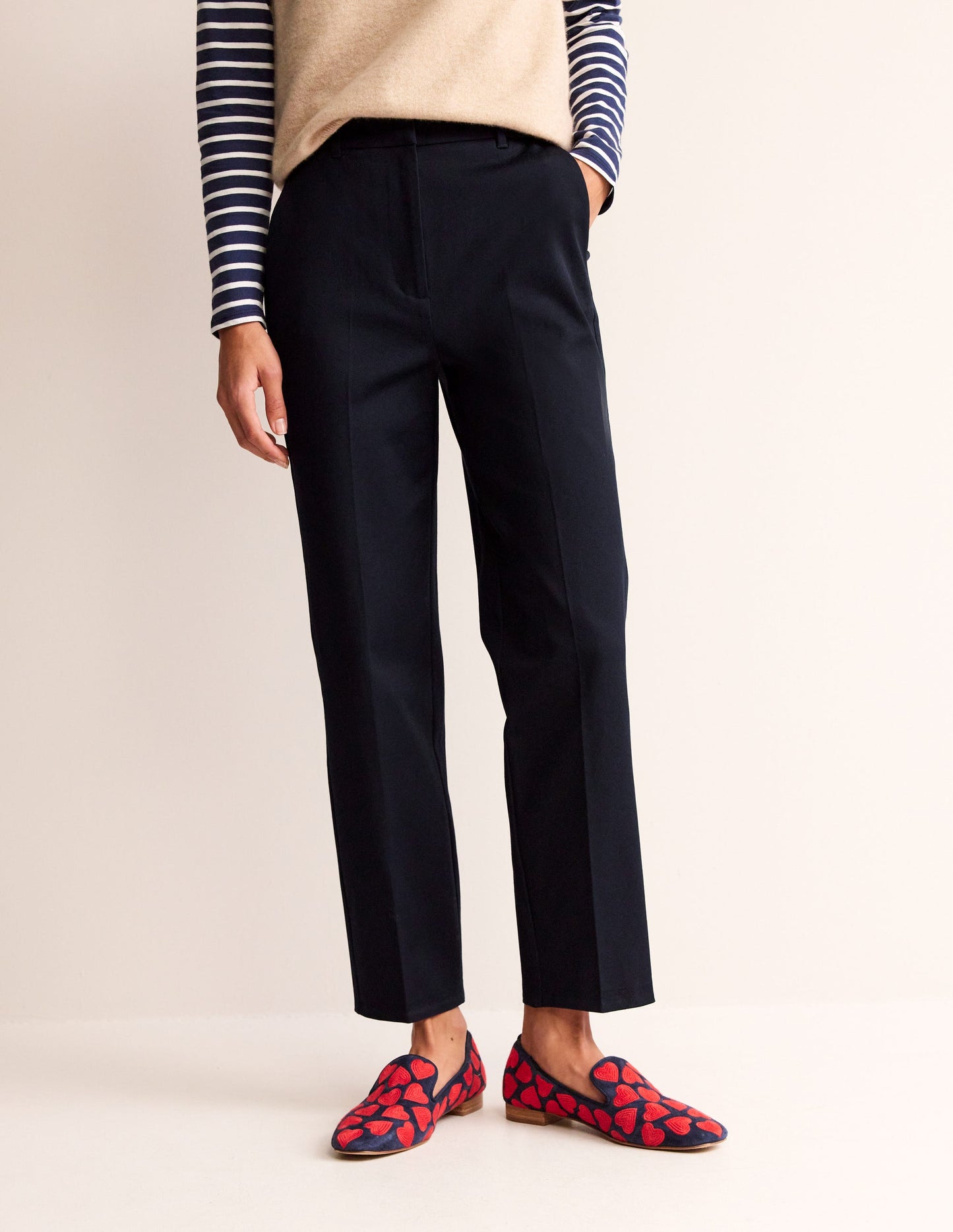 Kew Bi-Stretch Pants-Navy