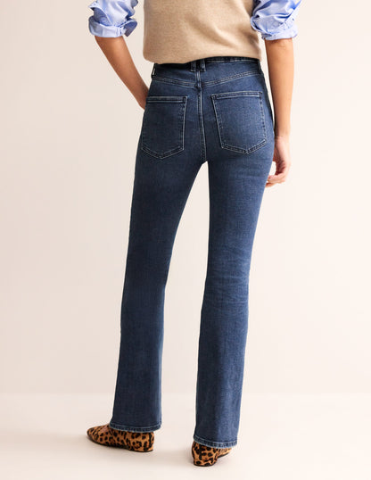 Mid Rise Slim Flare Jeans-Mid Vintage