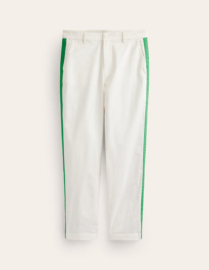 Barnsbury Chino Pants-Ivory Side Stripe