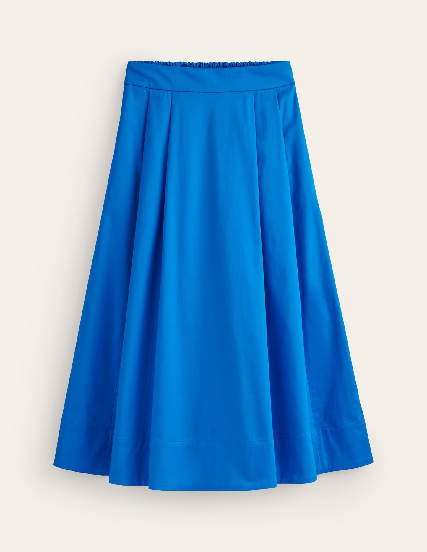 Isabella Cotton Sateen Skirt-Brilliant Blue