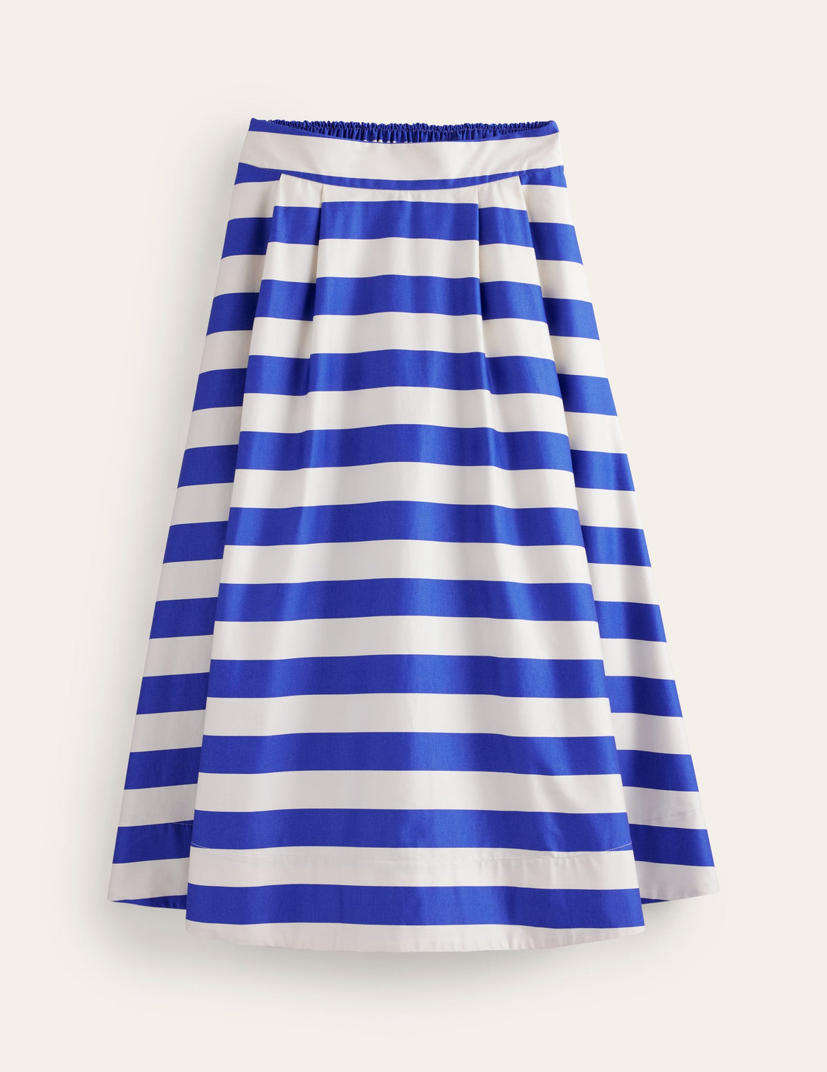 Isabella Cotton Sateen Skirt-Surf The Web and Ivory Stripe-6